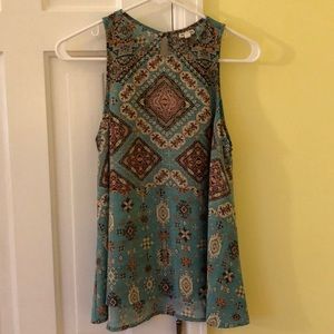 Patterned tank blouse